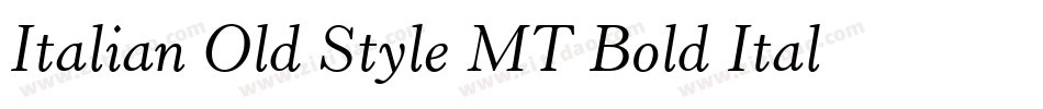 Italian Old Style MT Bold Italic字体转换